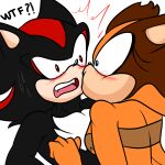  1:1 anthro blush duo female hi_res kissing male sega shadow_the_hedgehog smile sonic_boom sonic_the_hedgehog_(series) soulya soulyagami64 sticks sticks_the_jungle_badger surprise_sex 