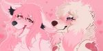  &lt;3 absurd_res ahegao anthro bird_dog bite canid canine canis cocker_spaniel domestic_dog duo_focus ear_bite female fluffy fox girly group hair hi_res hunting_dog looking_pleasured male male/female mammal mortyfini orgasm_face pink pink_hair smile spaniel wolf 