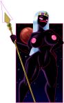  alien areola big_breasts breasts cosmic_background duck_dodgers female genitals hair hand_on_hip holding_object holding_weapon humanoid lordstevie martian melee_weapon mouthless muscular muscular_female navel nipples nude pink_areola pink_nipples planet polearm pussy queen_tyr&#039;ahnee solo space space_background spear star thick_thighs weapon white_hair wide_hips 