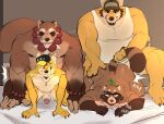  anal anal_penetration anthro canid canine canis dad_(daxterdingo) daxterdingo dingo father genitals hi_res male male/male mammal muscular muscular_male parent partner_swap penetration penis raccoon_dog roseonapot son son_swap tanuki toast_(roseonapot) 
