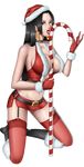  boa_hancock candy_cane iurypadilha large_breasts licking on_knees one_piece santa_hat sexually_suggestive thighhighs 