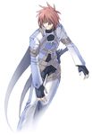  1boy adult artist_request bodysuit brown_hair faceless faceless_male fingerless_gloves gloves kratos_aurion lowres male male_focus no_eyes red_hair short_hair simple_background solo spiked_hair tales_of_(series) tales_of_symphonia 