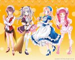  4girls blush maid multiple_girls nurse smile waitress 