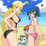  ass hikari_(pokemon) kuro_hopper kusakabe330 nintendo oekaki pikachu piplup poke_ball pokemon shirona_(pokemon) 