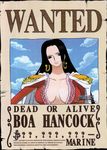  1girl amazon amazon_lily boa_hancock breasts cleavage female highres one_piece scan shichibukai wanted wanted_poster 