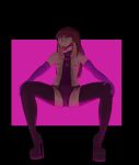  2018 anthro blush breasts butt clothing collar digital_media_(artwork) emilyviglione fan_character feline female footwear fur hair high_heels legwear lion lionel looking_at_viewer mammal nipples open_mouth pantherine rubber shoes simple_background solo teeth undertale uru1 video_games 