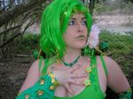  blue_eyes breasts cosplay ff4 final_fantasy green_hair rydia summoner 