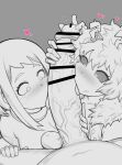  absurd_res ashido_mina big_breasts breasts female genitals group group_sex hi_res huge_breasts human humanoid licking male male/female mammal my_hero_academia nipples not_furry oral penile penis penis_lick poper sex threesome tongue tongue_out vein veiny_penis 