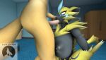  3d_(artwork) animated anthro breasts canid canine digital_media_(artwork) duo erection felid feline female fox fox_mccloud generation_7_pokemon genitals happy legendary_pokemon luciamaribela lynx male male/female mammal nintendo nude penis pokemon pokemon_(species) source_filmmaker star_fox sucking video_games warfaremachine zeraora 