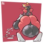  anthro balls big_balls big_penis bisharp bodily_fluids butt cum ejaculating_cum ejaculation generation_5_pokemon genital_fluids genitals huge_balls huge_penis huge_thighs hyper hyper_balls hyper_genitalia hyper_penis hyper_thighs male nintendo penis pokemon pokemon_(species) rear_view solo supermattym8 thick_thighs video_games 