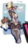  &lt;3 absurd_res anthro areola big_breasts blonde_highlights blue_eyes bodily_fluids breasts canid canine canis clothing cocoline_(artist) eyewear female fishnet fishnet_leggings fishnet_legwear fur genital_fluids genitals glasses grey_body grey_fur hair hi_res highlights_(coloring) legwear lorna_(sevenn) mammal mostly_nude nipple_piercing nipples piercing pussy_juice stripes thigh_highs white_hair wolf yellow_stripes 