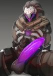  absurd_res agitype01 balls big_balls big_penis blizzard_entertainment clothed clothing erection genitals hi_res humanoid humanoid_genitalia humanoid_penis machine male not_furry overwatch partially_clothed penis purple_penis robot video_games 