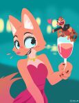  &lt;3 2022 anthro arachnid arthropod blurred_background blush canid canine clothed clothing container cup diane_foxington digital_media_(artwork) dreamworks dress drinking_glass duo fox fully_clothed glass glass_container glass_cup holding_cup holding_object hydrabb mammal ms._tarantula_(the_bad_guys) mygalomorph one_eye_closed open_mouth open_smile smile spider tarantula the_bad_guys wine_glass wink 