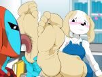  &lt;3 5_toes absurd_res aggressive_retsuko anthro barefoot big_feet bite biting_lip blurred_background blush bodily_fluids bookshelf business_attire businesswear canid canine canis cel_shading collaboration crossed_legs curvy_figure deoxys domestic_dog duo fan_character feet feet_up female female_focus flannel_shirt foot_fetish foot_focus foot_grab foot_lick foot_play furniture generation_3_pokemon hi_res humanoid humanoid_feet inui_(aggressive_retsuko) kiryu-sketchbook legendary_pokemon licking male male/female mammal nintendo office pokemon pokemon_(species) raiden_the_deoxys raidenthedeoxys saliva sanrio shaded sitting submissive submissive_male toes tongue tongue_out video_games voluptuous wrinkled_feet 