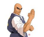  bald capcom eyebrows fighter portrait retsu street_fighter street_fighter_1 