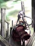  book city female girl gray_greed long_hair original very_long_hair 