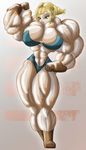  abs absurdres biceps bikini breasts extreme_muscles female final_fantasy final_fantasy_xii flex flexing full_body gradient gradient_background highres muscle muscles muscular muscular_female penelo pose solo swimsuit 