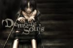  black_hair choker demon&#039;s_souls demon's_souls dress female from_software jewelry maiden_in_black necklace short_hair sitting solo souls_(from_software) staff viridian-c 