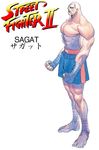  90s bald bengus capcom eye_patch eyepatch game muai_thai muscle muscles official_art oldschool sagat scar street_fighter street_fighter_ii streetfighter 