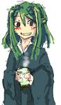  female girl green_hair japanese_clothes kimono lowres short_hair wasabikarasi 