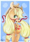  2022 absurd_res antlers applejack_(mlp) bell bell_harness blonde_hair bridle clothing cowboy_hat cutie_mark digital_drawing_(artwork) digital_media_(artwork) earth_pony equid equine female feral friendship_is_magic hair harness hasbro hat headgear headwear hi_res hooves horn horse jingle_bell jingle_bell_harness mammal my_little_pony one_eye_closed open_mouth open_smile orange_body out_of_frame pony quadruped raised_hoof reindeer_antlers reins signature smile solo tack wink wolfcube333 yellow_tail 
