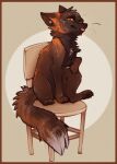  4_toes absurd_res blep canid canine chair claws cute_expression feet feral fluffy fluffy_tail fox furniture helle_(dehelleman) hi_res male mammal pawpads paws red_fox sitting solo toe_claws toes tongue tongue_out yshanii 