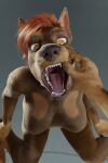  3d_(artwork) absurd_res anthro breasts canid canine canis digital_media_(artwork) dobermann domestic_dog dr_whooves_(artist) female finger_in_mouth hair hi_res huge_filesize mammal mouth_play mouth_shot nipples nude open_mouth pinscher simple_background solo solo_focus teeth tongue untied_verbeger 