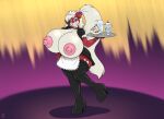  absurd_res anthro areola badgerben big_breasts black_eyes breasts clothing container cup female footwear freckles freckles_on_breasts generation_7_pokemon glass glass_container glass_cup hair hi_res high_heels holding_tray huge_breasts hyper hyper_breasts legwear looking_at_viewer lycanroc maid_headdress maid_uniform midnight_lycanroc multicolored_body nintendo nipples pink_areola pink_nipples pokemon pokemon_(species) ponytail red_sclera smile solo sundae thick_thighs thigh_highs tray two_tone_body uniform video_games white_hair wide_hips 