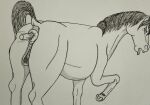  anal anal_penetration animal_genitalia animal_pussy anus bestiality bodily_fluids cum cum_in_ass cum_inside drawing duo equid equine equine_anus equine_pussy female female_penetrated feral feral_penetrated fuckermare genital_fluids genitals hi_res human human_on_feral human_penetrating human_penetrating_feral humanoid interspecies larger_female larger_feral looking_at_viewer looking_back looking_pleasured male male/female mammal open_mouth penetration penis puffy_anus pussy raised_tail sex simple_background size_difference tongue tongue_out 