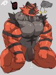  anthro ashendawger balls black_nipples blush bodily_fluids dripping drooling felid foreskin generation_7_pokemon genital_fluids genitals hi_res hypnosis incineroar kneeling male mammal mind_control muscular_arms muscular_legs nintendo nipples pantherine pecs penis pokemon pokemon_(species) precum precum_drip saliva solo spread_legs spreading tiger veiny_dick video_games 