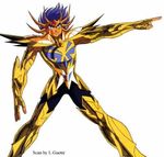  80s araki_shingo armor breast_plate cancer_deathmask crab crazy_face evil gem gems knights_of_the_zodiac lowres male male_focus oldschool saint_seiya 