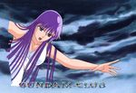  animation_cell athena athena_(saint_seiya) breasts cel cleavage kido_saori kidou_saori long_hair purple_hair saint_seiya saori_kido 