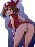  ass bent_over haruka_(pokemon) looking_back panties pokemon thong tsumitani_daisuke underwear 