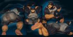  2019 abs anthro back_muscles barbell biceps bulge butt butt_shot canid canine canis clothed clothing crotch_shot cutaway doberman dog domestic_dog dumbell exercise justmegabenewell low-angle_view lying male mammal muscular muscular_male musk on_back on_front open_mouth pawpads pecs quads rear_view shirt shorts sitting solo standing sweat tank_top teeth tight_clothing translucent transparent_clothing triceps weightlifting weights workout 