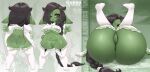  absurd_res anus big_butt bottomless breasts butt clothed clothing female genitals goblin green_body green_skin hi_res huge_butt humanoid lefantis legwear not_furry pussy thigh_highs 