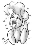  2014 ahegao bodily_fluids cum cum_in_mouth cum_inside cum_on_face cum_on_tongue discrete_turtle ears_down earth_pony equid equine eyelashes female feral friendship_is_magic genital_fluids greyscale hair hasbro horse looking_pleasured mammal monochrome my_little_pony open_mouth pinkie_pie_(mlp) pivoted_ears pony signature simple_background solo tongue tongue_out uvula white_background 