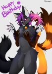  absurd_res ailurid anthro bell black_body black_fur breast_grab breast_play breast_squish breasts brown_body brown_fur canid canine canis cocoline collar duo ear_piercing ear_ring eyewear female female/female fur glasses grey_body grey_fur hair hand_on_breast hi_res kassidi_(moonfluffmf) mammal moonfluffmf orange_body orange_fur piercing pink_hair pressed_against purple_eyes purple_hair red_eyes red_panda ring_piercing smile squish white_body white_fur wolf 