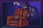  coffeefly cookie food furniture generation_5_pokemon hi_res nintendo pokemon pokemon_(species) sofa solo stare video_games zorua 