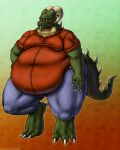  2020 absurd_res anthro belly belt big_belly bottomwear clothing denim denim_clothing digit_ring digital_media_(artwork) dragon green_body green_scales hi_res horn if_hell_had_a_taste jeans jewelry louis_fidchell male multicolored_body multicolored_scales obese obese_anthro obese_male overweight overweight_anthro overweight_male pants pattern_clothing pattern_shirt pattern_topwear plaid plaid_clothing plaid_shirt plaid_topwear red_eyes ring scales shirt solo topwear two_tone_body two_tone_scales viroveteruscy wedding_ring yellow_body yellow_scales yellow_sclera 