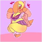  &lt;3 2022 animal_crossing anthro bird_dog bottomwear breasts brown_nose brown_sclera canid canine canis cleavage clothed clothing digital_drawing_(artwork) digital_media_(artwork) domestic_dog doodling_selkie female fur golden_retriever goldie_(animal_crossing) hunting_dog lavender_background looking_at_viewer mammal midriff nintendo one_eye_closed pattern_bottomwear pattern_clothing pattern_skirt plaid plaid_bottomwear plaid_clothing plaid_skirt retriever skirt smile smiling_at_viewer solo spots spotted_body spotted_fur tongue tongue_out video_games wink winking_at_viewer yellow_body yellow_fur 