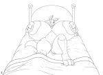  anthro areola badgerben bed big_areola big_breasts big_nipples breasts female furniture generation_4_pokemon genitals hi_res huge_breasts hyper hyper_breasts looking_at_viewer lovie_(anjuneko) lucario lying monochrome navel nintendo nipple_piercing nipples on_back on_bed one_eye_closed open_mouth piercing pokemon pokemon_(species) pussy solo thick_thighs video_games 