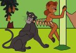  bagheera_(jungle_book) black_body black_eyes black_fur black_nose black_pupils bottomwear bottomwear_pull brown_body brown_fur brown_hair clothing clothing_pull disney duo felid female feral fur hair holding_object horny interspecies long_hair male male/female mammal mostly_nude nude pantherine pink_nose pulling_clothing pupils rebecca_cunningham skirt skirt_pull talespin the_jungle_book thenoblepirate undressed undressing undressing_another undressing_partner ursid whiskers yellow_sclera 