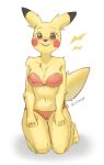  clothing coffune elronya eltaile female generation_1_pokemon nintendo pikachu pokemon pokemon_(species) smile solo underwear video_games 