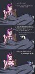  absurd_res anthro bed bed_sheet bedding blanket blanket_grab casual_exposure casual_nudity cuckold cuckquean dialogue duo equid equine female female/female friendship_is_magic furniture gesture groggy hasbro hi_res horn horse male male/male mammal misunderstanding my_little_pony pointing pony princess_cadance_(mlp) shining_armor_(mlp) sleeping sleeping_together str8aura-no-not-that-one unicorn winged_unicorn wings woken 