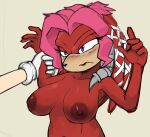  2022 5_fingers absurd_res anthro archie_comics areola big_areola big_breasts big_nipples blush breasts clothing duo echidna edit english_text female fingers gloves hair handwear hi_res lien-da mammal monotreme nipples nude purple_eyes red_body red_hair sega simple_background sin-buttons_(artist) sonic_the_hedgehog_(archie) sonic_the_hedgehog_(comics) sonic_the_hedgehog_(series) text 