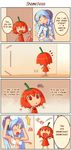  4koma blue_hair comic habanero-tan milk-san red_hair shigatake shower translated 