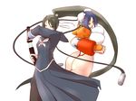  2girls aq_interactive arcana_heart ass atlus breasts cleavage examu highres mei-fang multiple_girls robot_girl sword tekkei_(teckei) tokinomiya_kamui weapon 