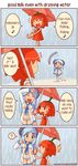  4koma comic glasses habanero-tan milk-san rain shigatake umbrella 