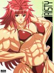  abs breasts extreme_muscles muscle muscles muscular muscular_female pose queen&#039;s_blade queen's_blade ren_(tainca2000) rentb risty swimsuit 