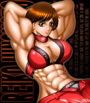  abs arms_behind_head bikini breasts extreme_muscles female hands_behind_head hinomoto_reiko muscle muscles muscular muscular_female pose ren_(tainca2000) rumble_roses solo swimsuit 